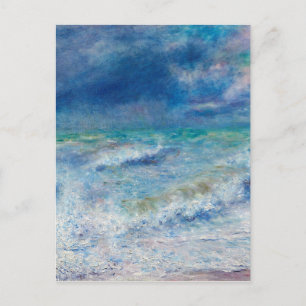 Blue Seascape von Renoir Impressionist Malerei Postkarte