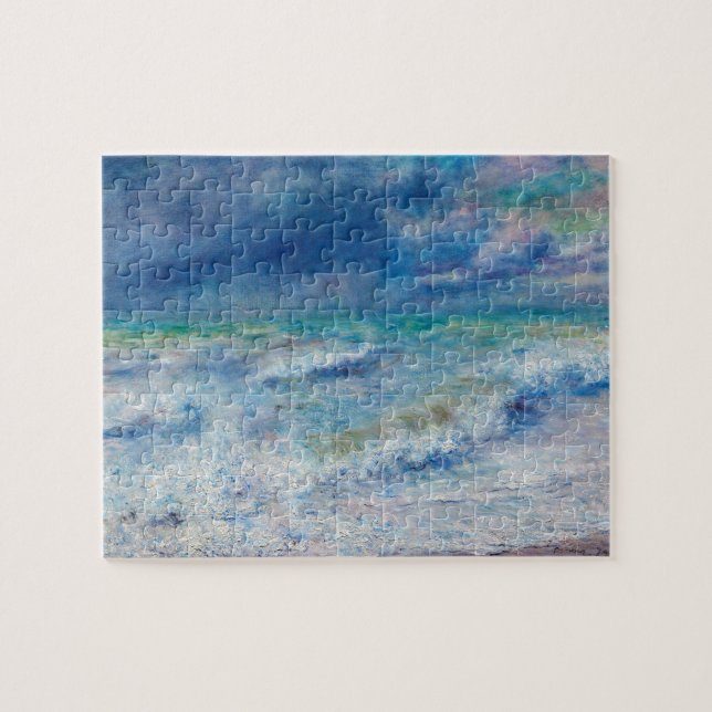 Blue Seascape von Renoir Impressionist Malerei Puzzle (Horizontal)