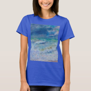 Blue Seascape von Renoir Impressionist Malerei T-Shirt