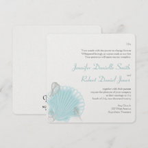 Blue Seashell Beach Wedding