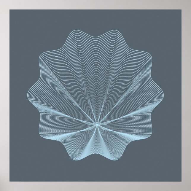 Blue seashell I Poster (Vorne)