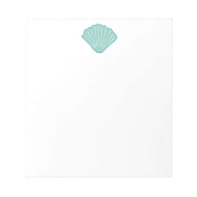 Blue Seashell Illustration Notizblock (Vorderseite)