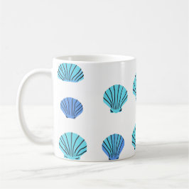 Blue Seashell Kaffeetasse