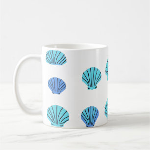 Blue Seashell Kaffeetasse