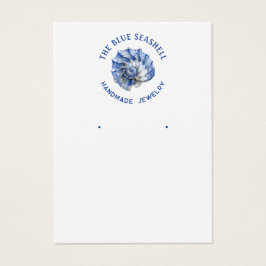 Blue Seashell Logo Ohrring-Display-Karte