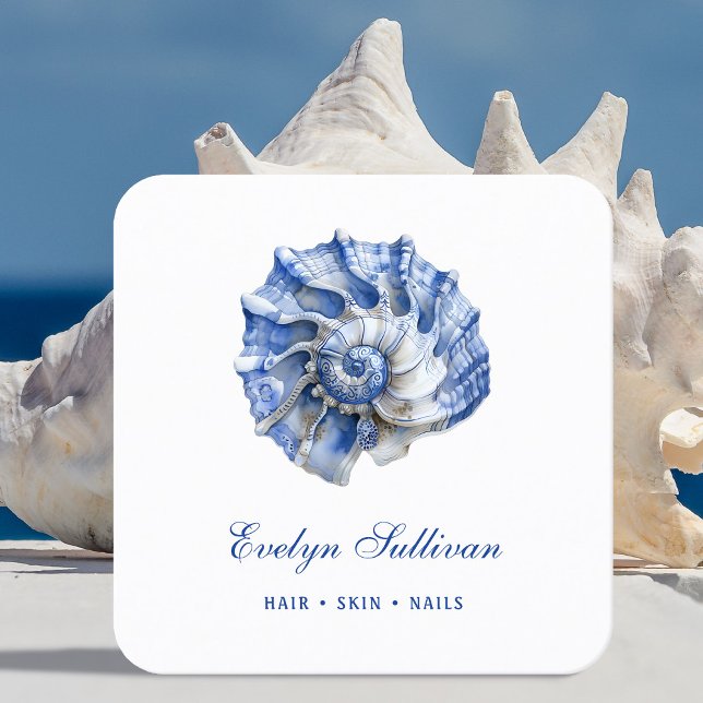Blue Seashell Logo Visitenkarte (Von Creator hochgeladen)