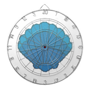 Blue Seashell Mosaic Dartscheibe