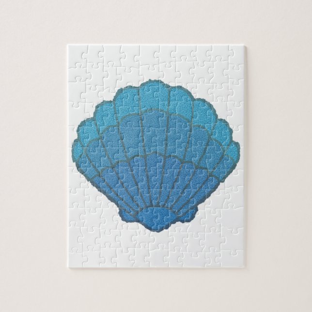 Blue Seashell Mosaic Puzzle (Vertikal)