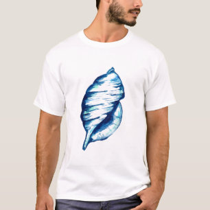 Blue Seashell Watercolor T-Shirt