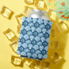 Blue Seashells Can Coolers - Coastal Themed Dosenkühler