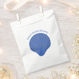 Blue Seashells CUSTOM Beach Bridal Dusche Geschenktütchen
