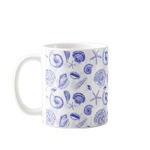Blue Seashells Kaffeepause Tasse - Ideal für Stran