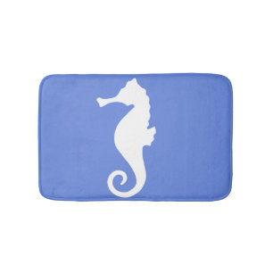 Blue Seepferd Bath Mat Badematte