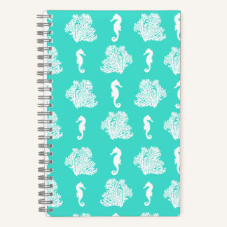 Blue Seepferde Coastal Beach Notizbuch