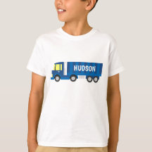 Blue Semi Truck Personalisierter T - Shirt