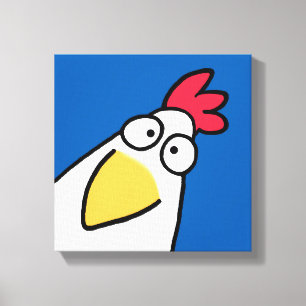 Blue SERIOUS CHICKEN von Sandra Boynton Leinwanddruck