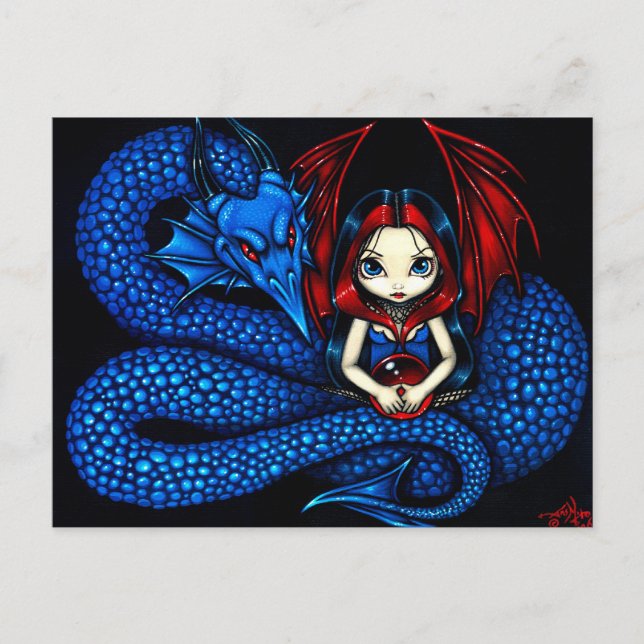 "Blue Serpent" Postkarte (Vorderseite)