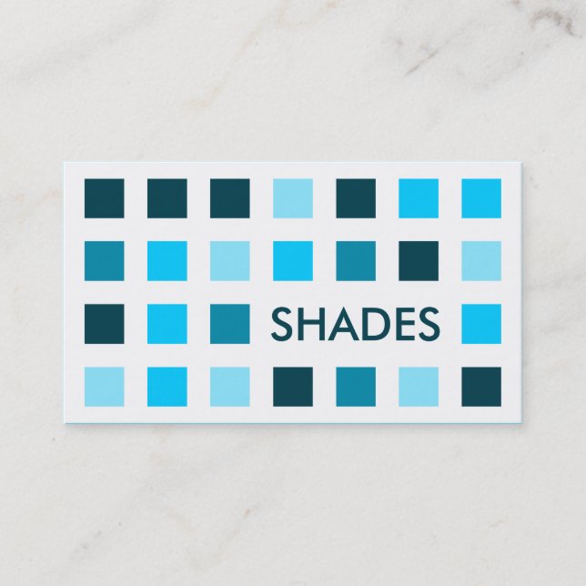 BLUE SHADES (Mod-Quadrate) Visitenkarte (Vorderseite)