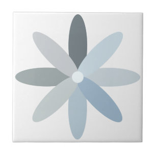 Blue Shades Simple Blume Design Keramik Tile Fliese