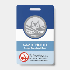 Blue Shades Spalte Rundfoto Vorlage Corporate Ausweis