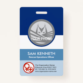 Blue Shades Spalte Rundfoto Vorlage Corporate Ausweis