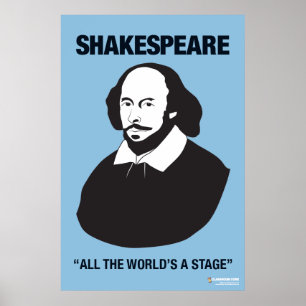 Blue Shakespeare-Klassenposter Poster