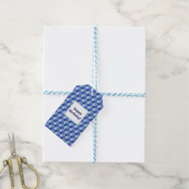 Blue Shapes Geburtstag Geschenkanhänger