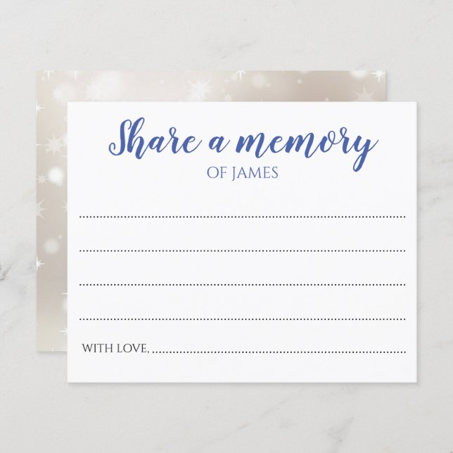 Blue Share a Memory Memorial Celebration of Life (Vorne/Hinten)