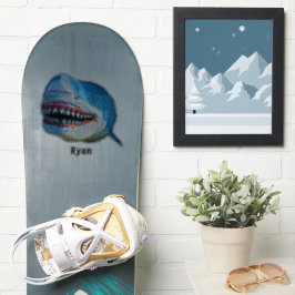 Blue Shark Terror Ocean Marine Animal Cartoon Name Aufkleber