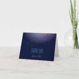 Blue Shark Wedding Dankeskarte
