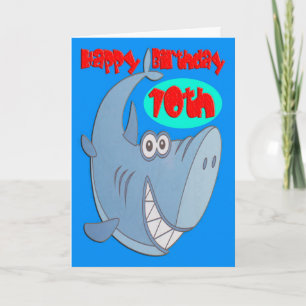 Blue Shark Zehnte Geburtstag Karte