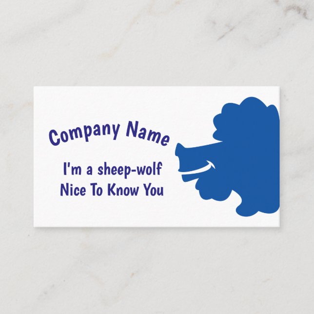 Blue Sheep Wolf Visitenkarte (Vorderseite)