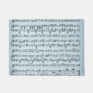 Blue Sheet Music Fußmatte