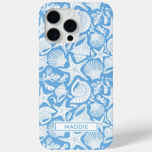Blue Shells Personalized Case-Mate iPhone Case (Rückseite)