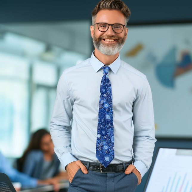 Blue Shibori Krawatte (Von Creator hochgeladen)