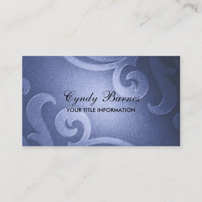 Blue Shimmer Business Card Visitenkarte (Vorderseite)