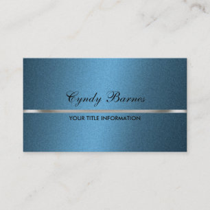 Blue Shimmer mit Silver Business Card Visitenkarte