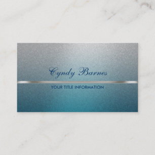 Blue Shimmer mit Silver Business Card Visitenkarte
