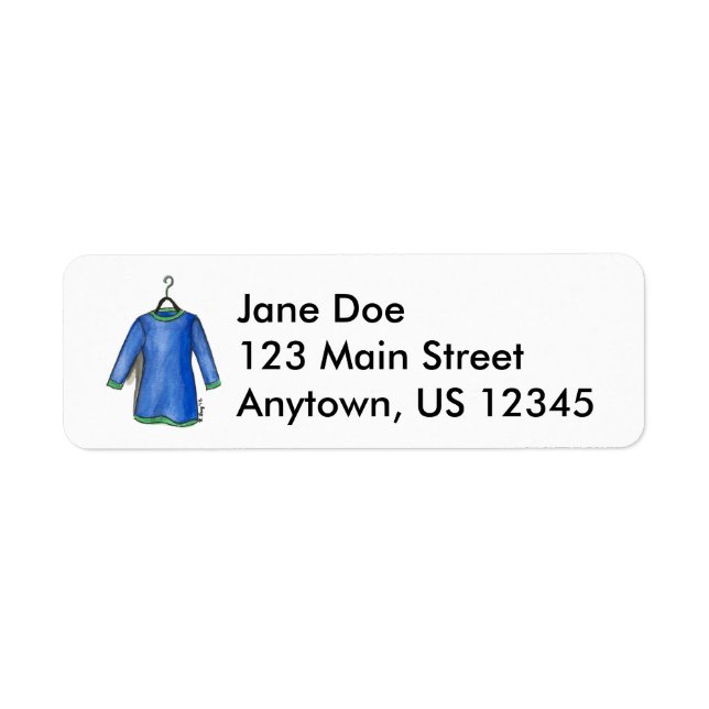 Blue Shirt Dress on Hanger Closet Fashion Labels (Vorne)