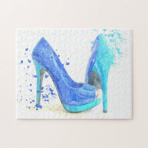 Blue Shoes Illustration Puzzle