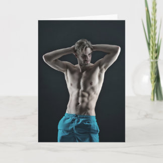 Blue Shorts Greetings Card Karte