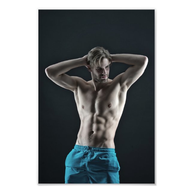 Blue Shorts Hot Typ Poster (Vorne)