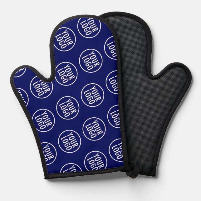 Blue Silicone Oven Mitt mit individuellem Logo-Mus Ofenhandschuh (Vorderseite/Rückseite)