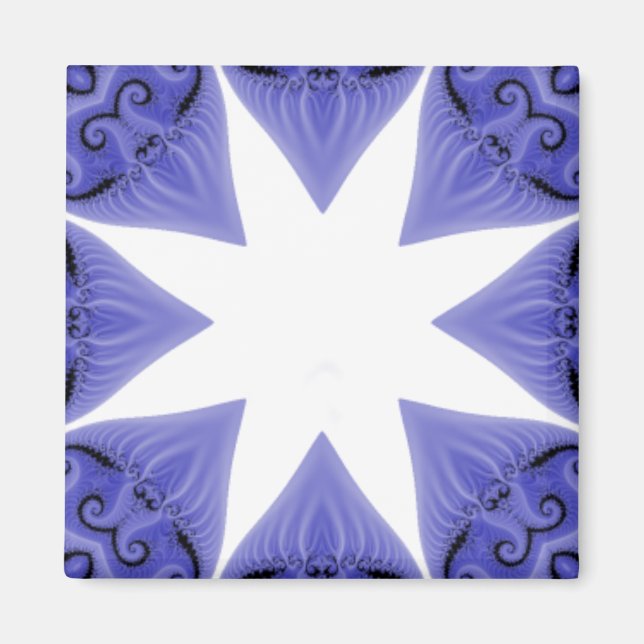 Blue Silk Star Magnet Template (Vorne)