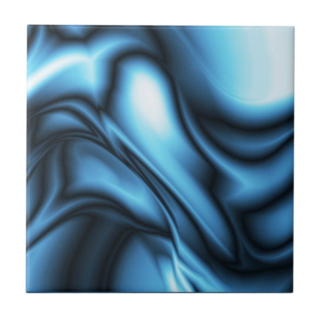 Blue Silk wave Fliese (Vorderseite)