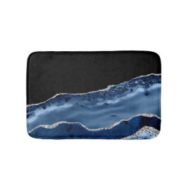 Blue & Silver Agate Bath Mat Badematte