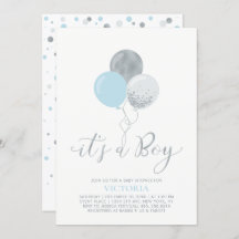 Blue & Silver Balloons | Es ist eine Baby-Dusche