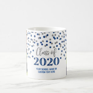Blue Silver Class 2020 Foto Abschluss Tasse