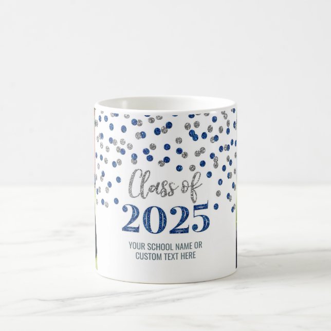 Blue Silver Class of 2025 Coffee Tasse (Mittel)