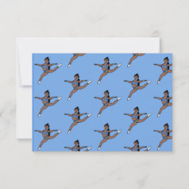 Blue Silver Dancer Notecard A Mitteilungskarte